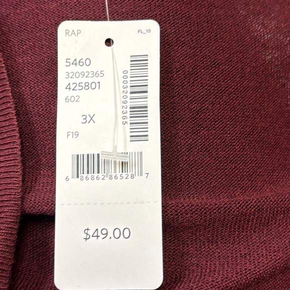 Plus size Addition Elle long burgundy sweater - Picture 6 of 8